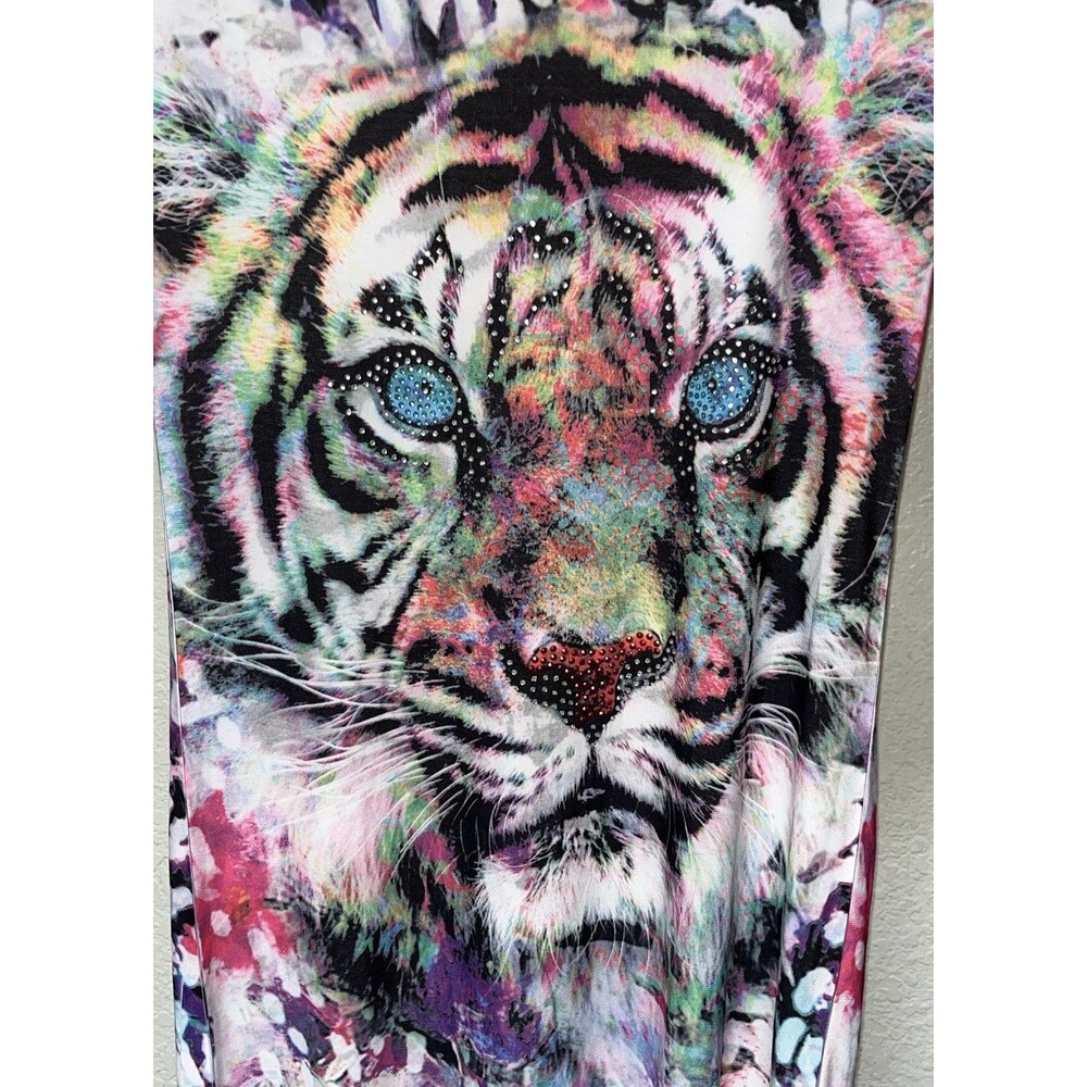 Style B Dress Tiger Studded Multicolored Women Sz L - Picture 9 of 10